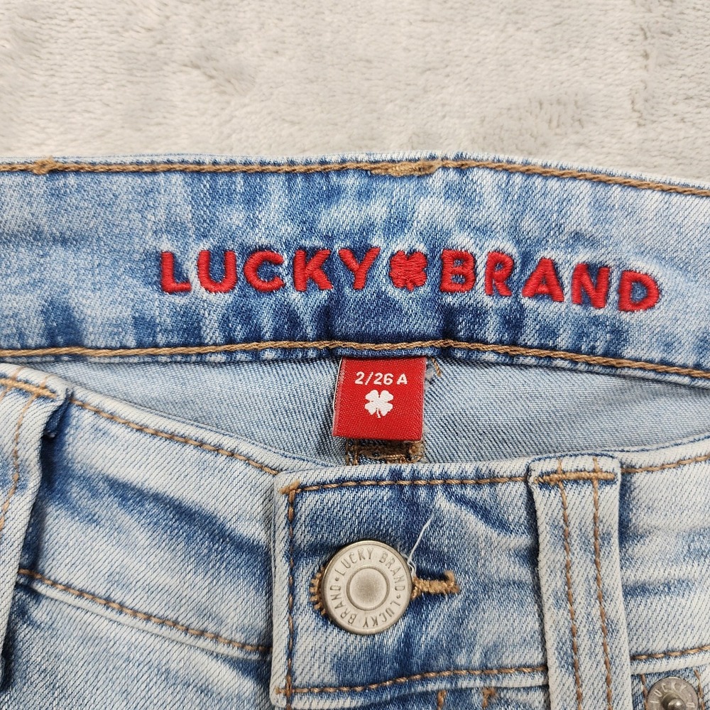 NEW Lucky Brand Jeans Womens 2/26 Blue Low Rise Flare Ankle Stretch Light Wash - Picture 4 of 14